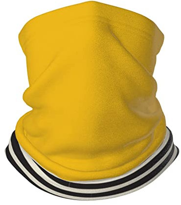 ENPAP Gelb-schwarzes Streifen-Design, Halsmanschette, weicher Gesichtsschutz, Halswärmer, Schlauch, Halbgesichtsmaske, Schal, Sturmhaube für Outdoor-Sportarten