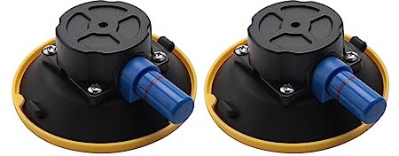 NIEI 2Stück 4.5 Konkaver Vakuum Saugnapf 152,4 mm Hochleistungs Hand Pumpen Saugnapf mit Gewinde Bolzen
