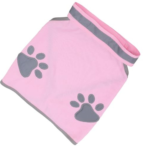 FRCOLOR Hundeweste Für Hunde Reflektierende Sicherheitsweste Für Outdoor-aktivitäten Hochsichtbar Atmungsaktiv Hunde-Shirt Mit Hundepfoten-Muster