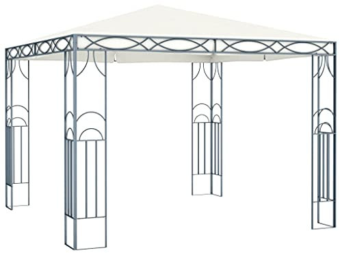 ShCuShan Pavillon 300 x 300 cm Cremeweiß Grillpavillon Balkon üBerdachung Pop Up Zelt AußEnzelte