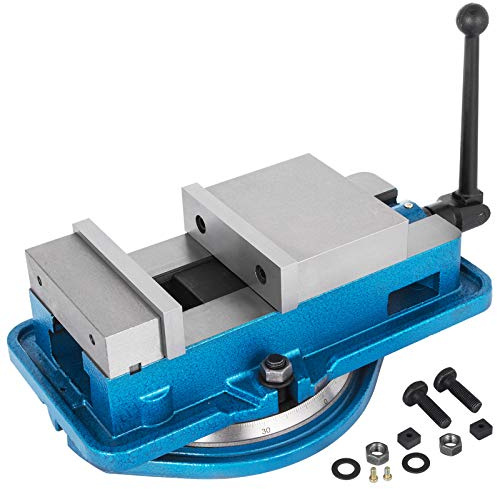 VEVOR 6 Inch Heavy Duty Milling Vise Bench Clamp Vise High Precision Clamping Vise 6 Inch Jaw Width with 360 Degrees Swiveling Base CNC Vise