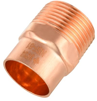 10-Pack EFIELD 3/4 C x 1/2 MNPT Copper Male Adapter, Plumbing Fittings with Solder X MNPT Connection (3/4Cx 1/2 M),(COPPER045)