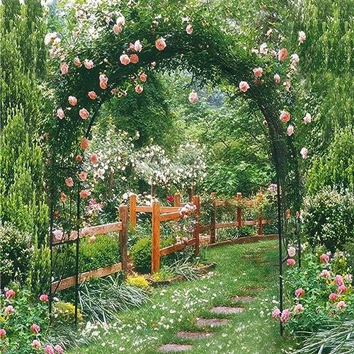 MANMANXI Rankgitter Gartenbogen Rosenbogen Aus Metall Hochzeitsbogen Freistehend Torbogen Rankgitter Für Verschiedene Kletterpflanzen, Laubengang Rankgestell Mit Sockel,300x220x40CM