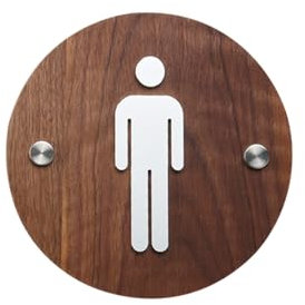 Badezimmerschild-Figurenset aus Aluminium for Männer und Frauen – Modernes Toilettenschild for Männer und Frauen – Badezimmertürschilder – Toilettenschilder for Unternehmen – Badezimmerbeschilderung(M