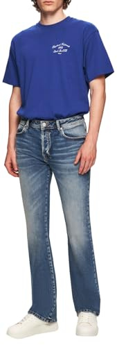 LTB Jeans Herren Tinman 401 - Bootcut Mid Rise Basic-5-Pocket Medium Wash Blau aus Baumwollgemisch - Größe W30L32