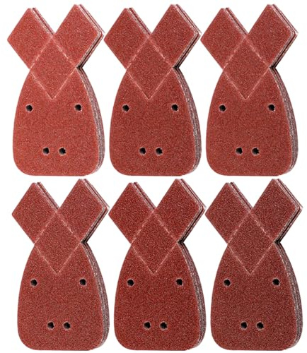 60pcs Black and Decker Mouse Sander Pads, 10 x 40/60/80/120/180/240 Mouse Sander Pads Mixed, Mouse Sanding Pads by Taspire，60pcs Mixed Grit 40/60/80/120/180/240 with 4 Holes