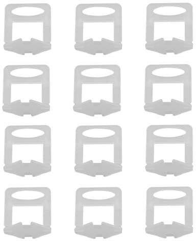 GIVIHGETI 1200 Stück Fliesen Nivelliersystem Zuglaschen 2mm, Nivelliersystem Standardlaschen Fugenbreite Verlegehilfe für Fliesenhöhe 3-12 mm Fliesenverlegehilfe