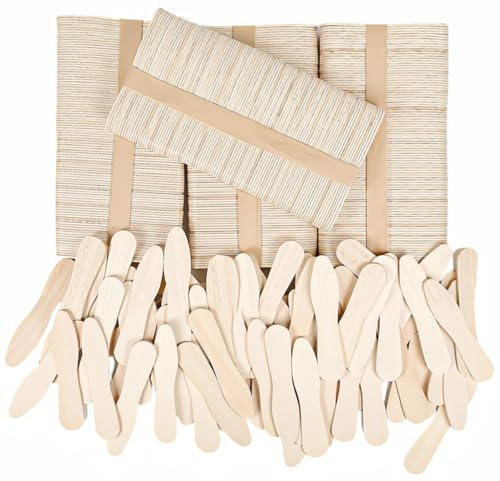 Lot de 1500 cuillères à crème glacée en bois, mini cuillères jetables en bois, petites cuillères de dégustation en bois, cuillères à crème glacée, dessert, yaourt, échantillons de yaourt, 7,6 cm