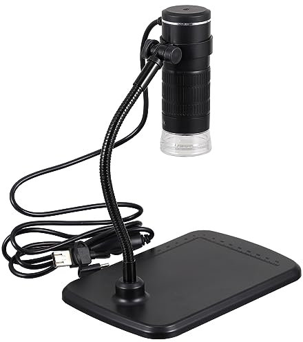 SECFOU Microscopio Digital Adaptador De Teléfono Tres USB Magnifier para Inspección De Joyería y Electrónica Portátil y Fácil De Usar