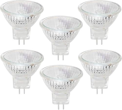 VINBE Lampadina Alogena MR11, 35W, 12V, MR11, GU4 Bi-Pin Base Alogena Spot Bulb, Dimmerabile, 2700K Bianco Caldo (6 Pezzi)