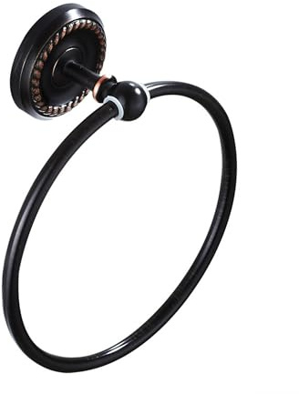 Anneau porte-serviettes mural en bronze noir pour salle de bain
