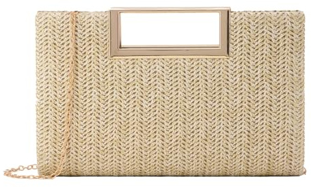 LHHMZ Bolso de Paja Con Asa Superior Para Mujer de Verano, de Rafia y Playa Tejido