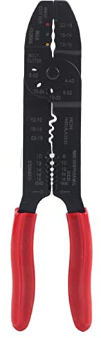 Baxnore HS 313 Crimping Tool, Carbon -Stahl -Kriminzange, Kabelklemme, Drahtkrimper, Drahtanschlusskrimper, elektrische Crimpa -Zange für Klemmenanschlüsse