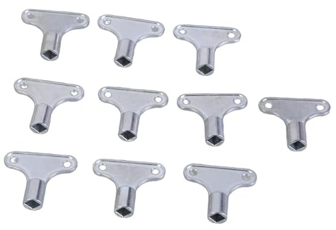 Pack of 10 Zines Alloy Radiators Bleed Key for Easy Ventilation and Noise Reductions in Residential and Commercial Use