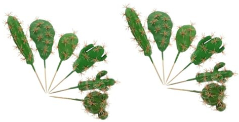 ABOOFAN 2 Ensembles Cactus Artificiels Décoration Réaliste pour Maison Bureau Ornements De Simulées pour Aménagement Intérieur Extérieur 6 Pièces * 2