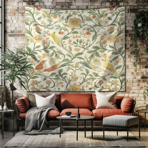 SKOEUI Wandteppich Creme Wandtuch Wandbehang 150x130 cm