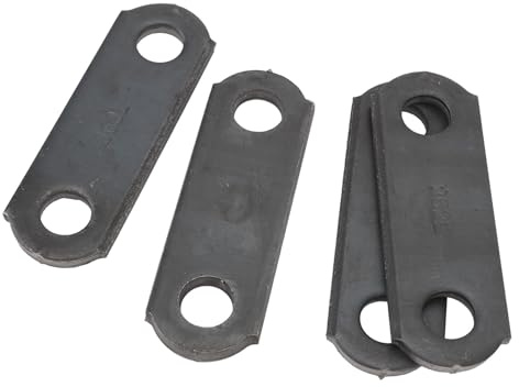 lyrlody 2 5/8 Inch Trailer Leaf Spring Shackle Straps Double Eye Springs Trailer Shackle Heavy Duty Steel Link Straps with 4 Pieces for Double Eye Leaf