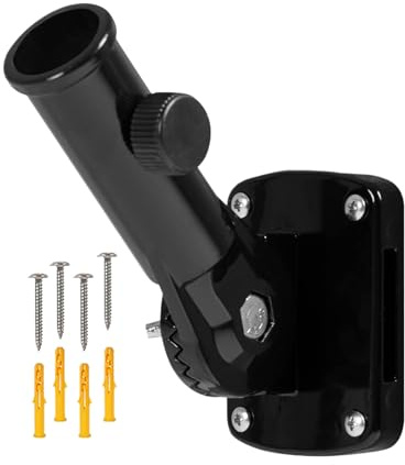 Peufcmi Flag Pole Mounting Bracket | Adjustable Flag Pole Mount for Outside House - Vertical Horizontal Multi-Position Holder for Truck RV Boat Garden Beach House Railings