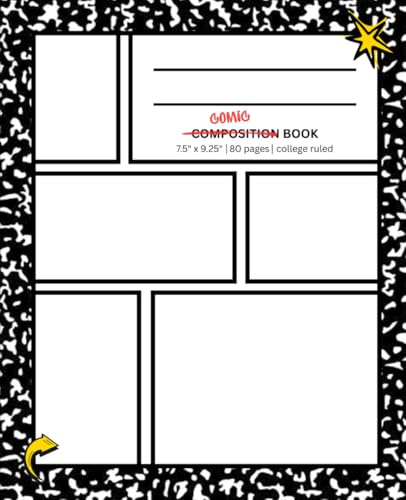 Comic Composition Notebook – Tweenie Series: Graphic Panel Notebook for Drawing, Writing & Storyboarding | 7.5 x 9.25 | 80 College Ruled Pages | Perfect for Tween Artists & Storytellers