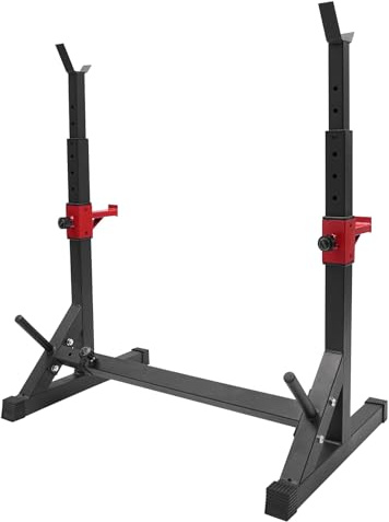 QIERF Hantelständer, Höhenverstellbar Langhantelablage Squat Rack, 249,5kg Tragfähigkeit für Zuhause Gym, Bankdrücken Kniebeugen und Krafttraining