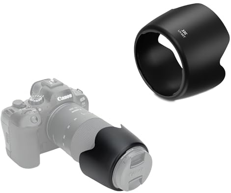 JJC Reverse Design Tulip Flower - Paraluce compatibile con Canon RF 75-300mm F4-5.6, EF 75-300mm F4-5.6 III, EF 75-300mm F4-5.6 III USM, EF 90-300mm F4.5-5.6 USM, sostituisce parasole ET-60