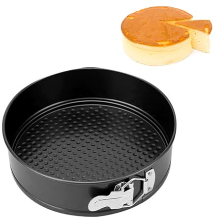 YNNHUDEEP Moule à charnière rond, 1 pièce Moule à gâteau de 7’’ Moule à charnière de 20 cm avec revêtement antiadhésif, grand moule à gâteau, ensemble d’ustensiles de cuisson pour gâteau