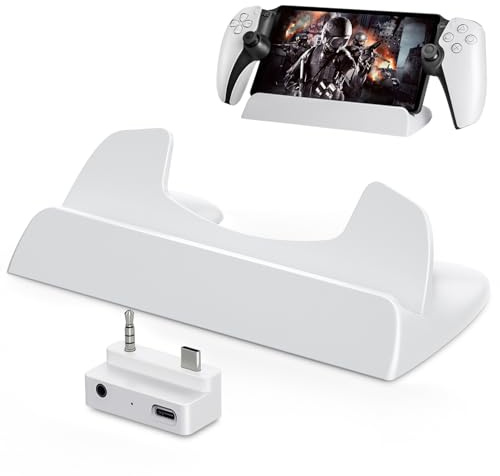 Tendak Base de support avec adaptateur pour Playstation Portal Remote Playstation, support de console pour portail PS, convertisseur de charge et support de bureau pour lecteur à distance PS5 Portal