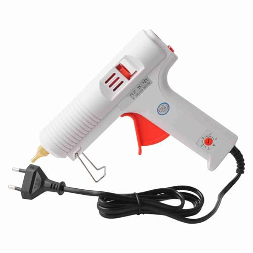 Mtlavishness Pistola per colla a caldo 110W Strumento artigianale a temperatura regolabile professionale per progetti fai da te Legno Tessuto Plastica