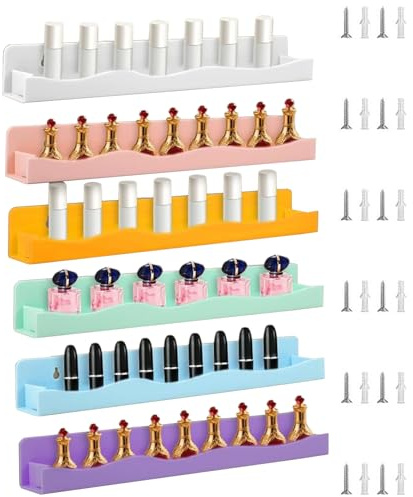 Esmalte de uñas estantes flotantes - Estante de almacenamiento acrílico montado en la pared - Soporte de pared de esmalte de uñas - Para dormitorio, habitación de los niños, residencia estudiantil