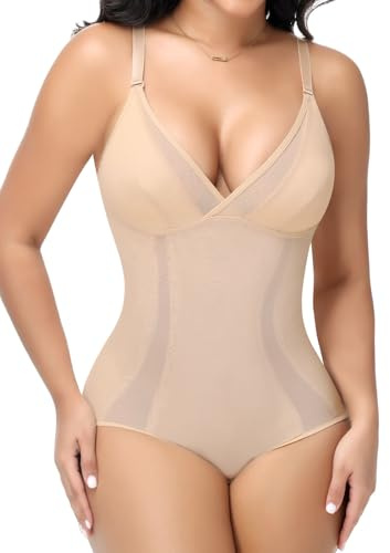 Joyshaper Body Shaper Kvinnor Shaper Shapewear Formande Bustier Stark Kroppsträning Bodys Modellering, Beige #1, L