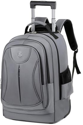 FANDARE 35L Trolleys para 15.6 Pulgadas portátiles 2 en 1 Mochila con Ruedas Trolley de Viaje Bolsa con Ruedas Hombre Maletines Bolso para Maestra Mochila Profesor con Ruedas Mochilas de Trabajo Gris