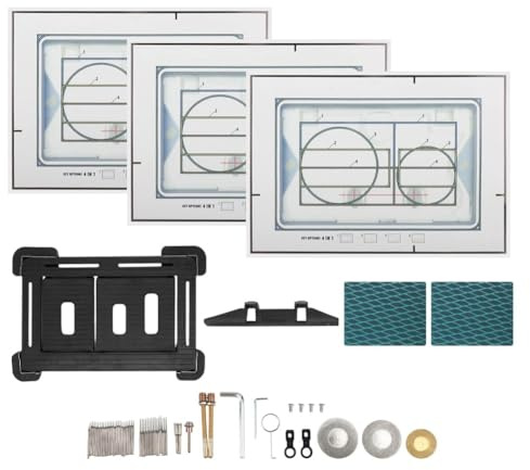 Plaque de commande WC pour Geberit Sigma 01/Sigma 20/Sigma 30/Sigma 50, plaque de commande carrelée cachée, plaque d'actionnement avec fixation magnétique