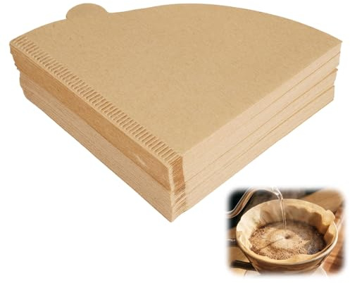 200 Count Coffee Filter Papers, 1-2 Cups Disposable V60 Coffee Filters | Unbleached Filter Papers Suitable for V60 Size 01, V-Shaped Filter for Pour Over Coffee Filter and Drip Coffee Maker