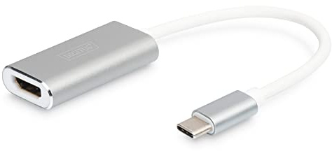 DIGITUS USB Typ-C Grafik Adapter, USB Type-C zu HDMI Typ A, 4K Ultra HD 30Hz, 3840x2160 Pixel, Aluminium
