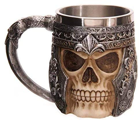 Itian Gothic 3D Skull Mug, Jarra de Cerveza, Diseño de Calavera, Patrón de 3D Cráneo, Regalos Para El Día Del Padre, Party Trick Cup