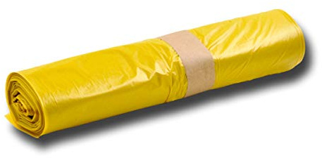 Farbige Müllsäcke120l, LDPE-Abfallbeutel, LDPE-Abfallsäcke, Müllbeutel, Farbe:gelb, Größe:100 Stück