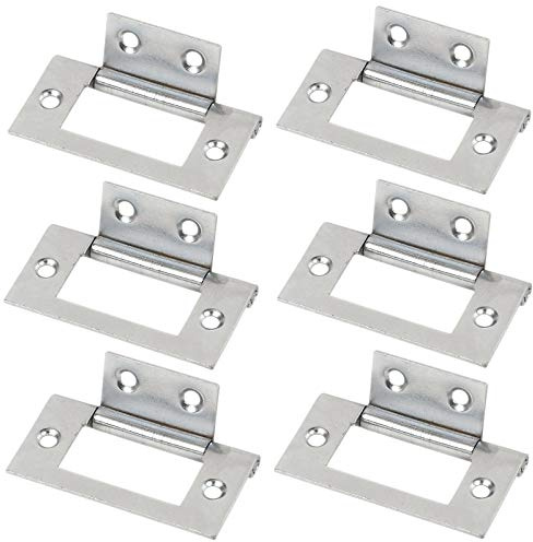 3 Pairs (6 Unit) Flush Hinge Polished Chrome 51 x 25mm