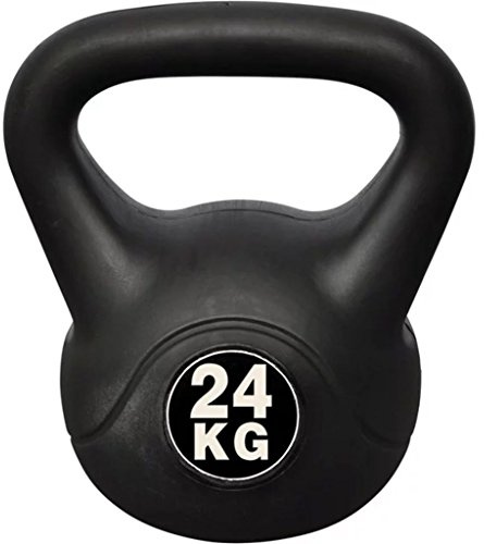 yorten Fitness Kettlebell Tranining Kugelhantel 24 kg 24 x 30 x 34 cm mit Kunststoffummantelung