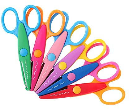 Mr. Pen Tijeras para manualidades, borde decorativo, paquete de 6, zigzag, álbumes de recortes, fantasía, patrón, diseño