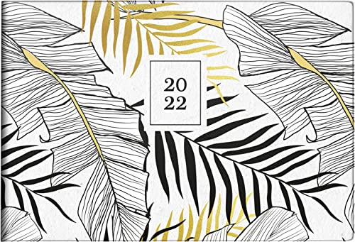 rido/idé 7017507012 Taschenkalender Septimus, 2 Seite = 1 Woche, 152 x 102 mm, Grafik-Einband Tropical, Kalendarium 2022