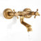 Grifo de latón de pared antiguo, rotación de 180 °, mezclador de pared, doble palanca clásica y fría, Grifo de Lavabo