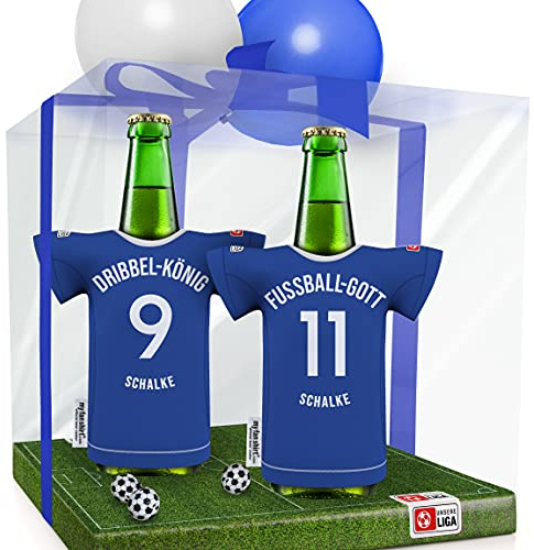 my fan shirt Männer-Geschenk für Schalke Fans PERSONALISIERBAR | Fanartikel Geburtstags Geschenk Mann Freund Opa Bruder Trikotkühler by MYFANSHIRT.com