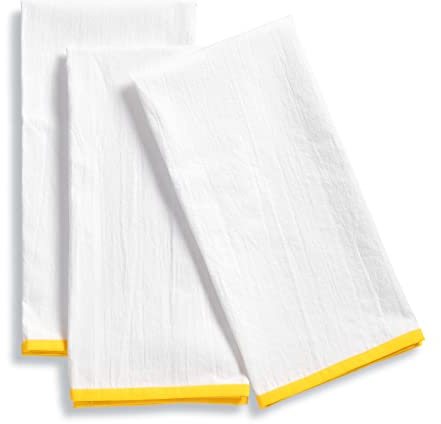 LLdecor Large Premium Flour Sack Kitchen Towels (Sunflower Yellow)