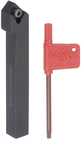 sourcing map CNC Drehbank Halter 45° SSSCR1212H09 1/2 42Cr für Drehen | Hartmetall Drehmeißel