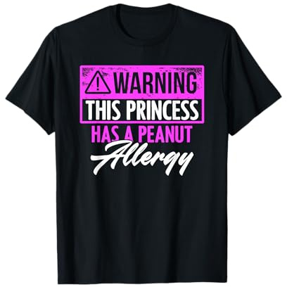 Anaphylaxis Women Girls Humor Saying Nuts Peanut Allergy Food Allergy Awareness Month T-Shirt - Women's, Black, Short Sleeve, Themed - Food Allergy Awareness, Solid, Crew Neck, Pull On, Small