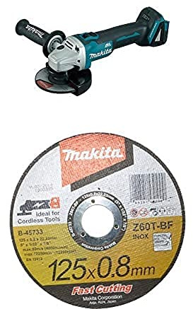 Makita DGA504Z Akku-Winkelschleifer 18V (ohne Akku, ohne Ladegerät) + Trennscheibe 125x0,8mm INOX