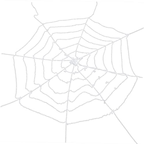 Toyvian Halloween Spinnennetz Dekoration Weiß Dehnbar aus Wollfaden Wiederverwendbar für Innen Außen Spukhaus Party Fenster Möbel Zubehör Jumbo Spinnennetz Baumwolle Garn