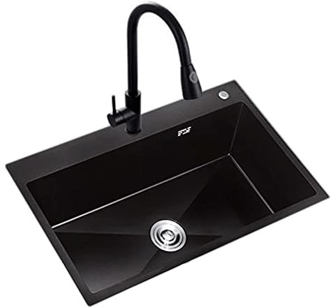 Lavabo Sottopiano, Vasca Singola Incorporata, Lavello Piccolo in Acciaio Inossidabile 304, Lavello Bar da Cucina, per Postazione di Lavoro Domestica, Porta a Zattera Calda e Fredda con Grand