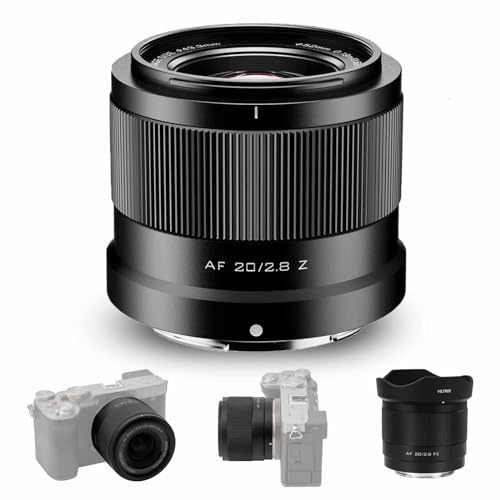 Viltrox 20mm F2.8 Weitwinkel-Autofokusobjektiv, kompatibel mit spiegellosen Vollformat-Nikon-Z-Mount-Kameras Z5 Z6 Z7 Z6II Z7II Z9