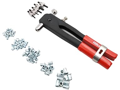 Hilka 20105080 Nut Riveter Kit (M3-M8) with 80 Nut Rivets